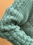 R&B | Gesteppte Jacke Texturierte Ärmel mit Reißverschluss Funnel Neck