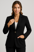 R&B | Maßgeschneiderter Blazer – Einreiher – Slim Fit – Schwarz