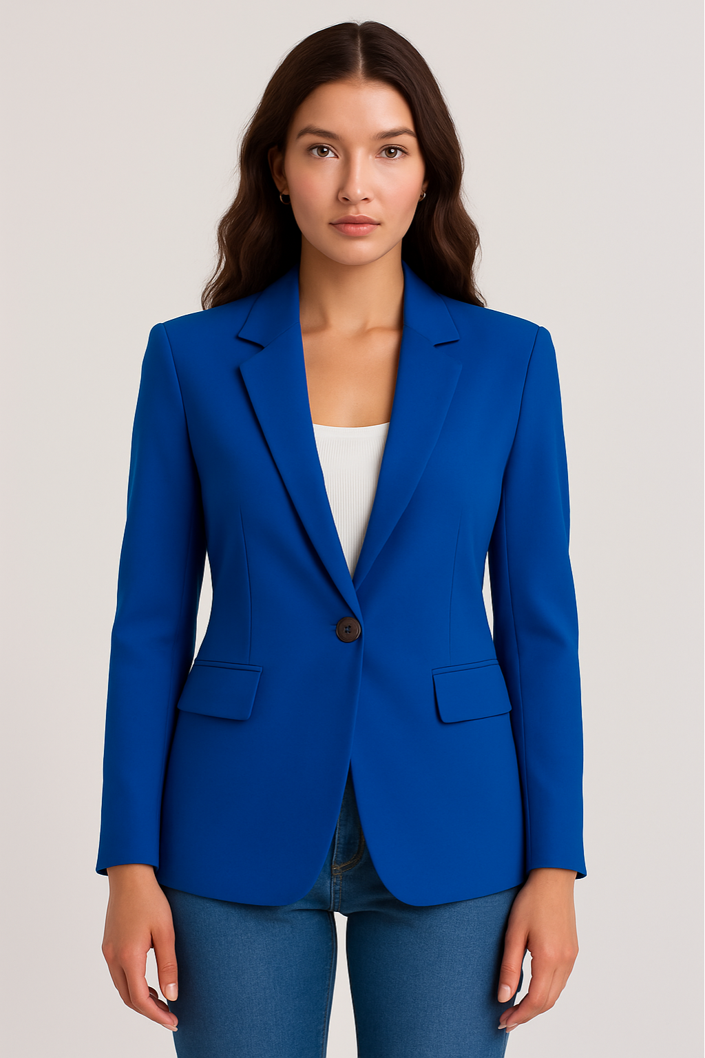 R&B | Maßgeschneiderter Blazer – Einreiher – Slim Fit – Blau