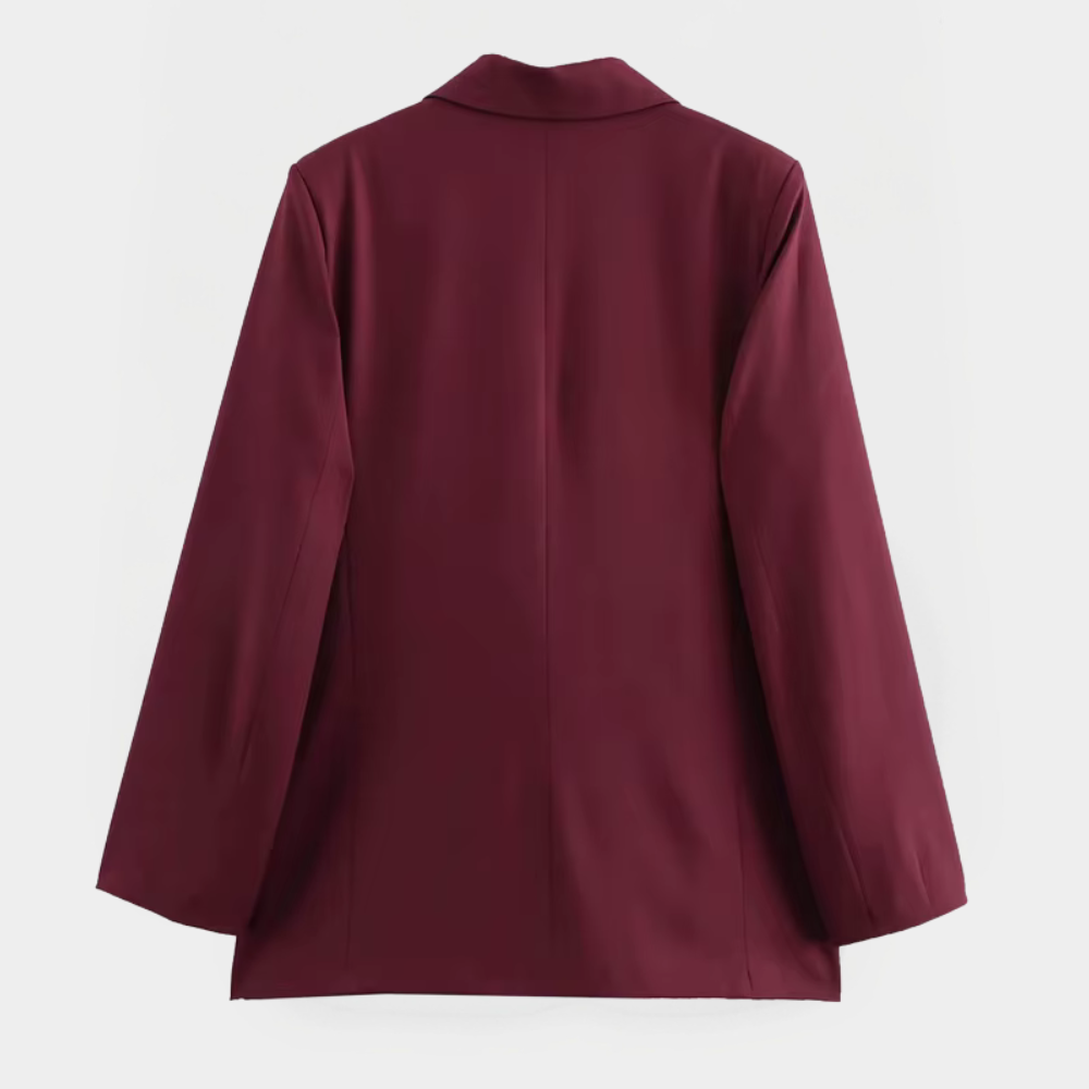 R&B | Taillierter Burgunder Blazer – Verfeinerte Passform für Schicke Freizeit-Looks