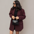 R&B | Taillierter Burgunder Blazer – Verfeinerte Passform für Schicke Freizeit-Looks