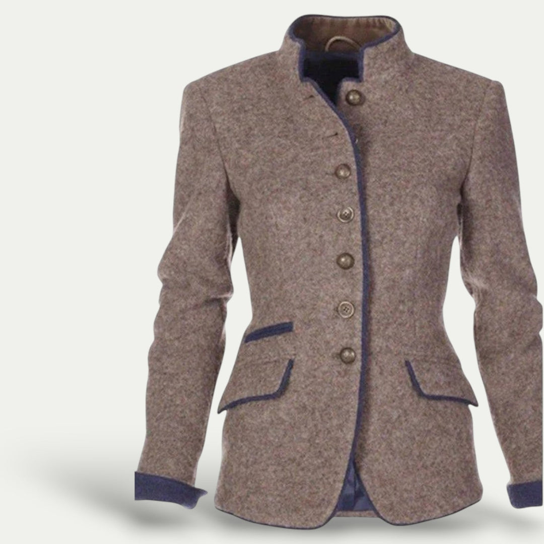 R&B | Taillierter Kurzer Blazer mit Stehkragen – Schick Lässige Schicht