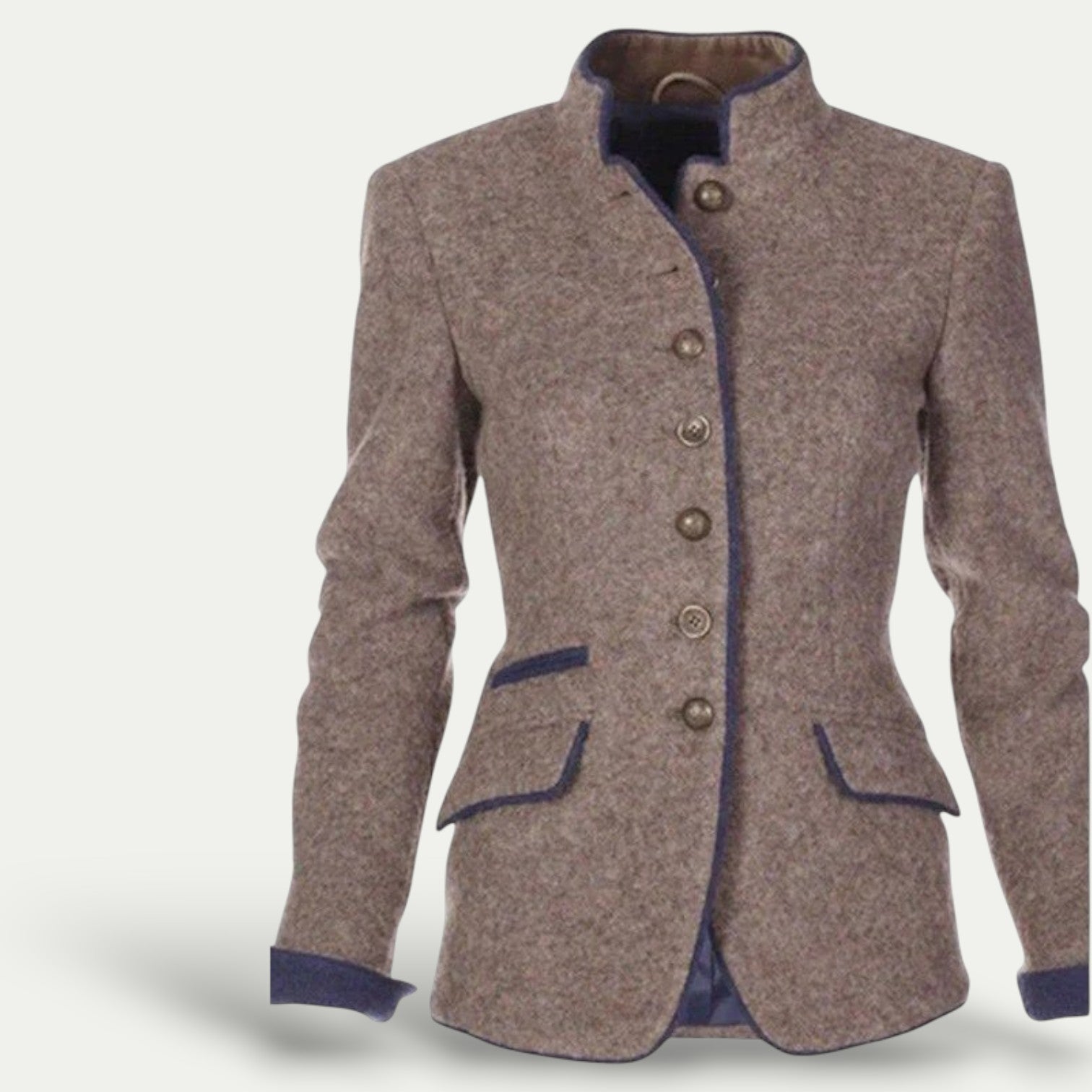 R&B | Taillierter Kurzer Blazer mit Stehkragen – Schick Lässige Schicht