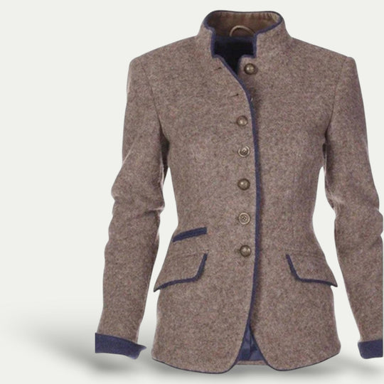 R&B | Taillierter Kurzer Blazer mit Stehkragen – Schick Lässige Schicht