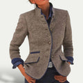 R&B | Taillierter Kurzer Blazer mit Stehkragen – Schick Lässige Schicht