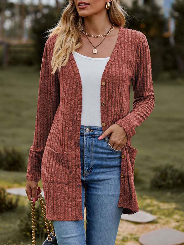 R&B | Modische Strickjacke für Frauen mit Taschen