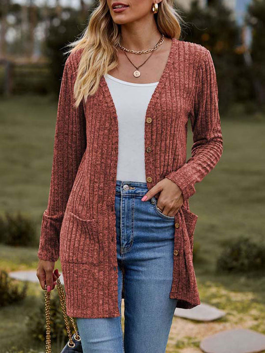 R&B | Modische Strickjacke für Frauen mit Taschen