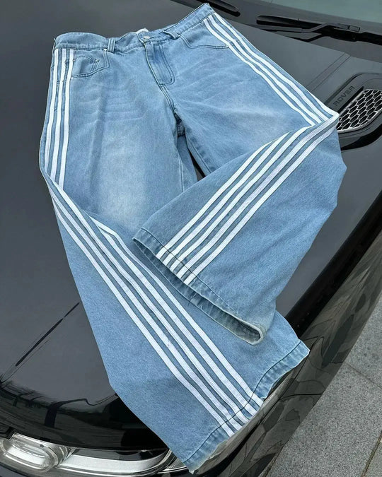 R&B - Baggy-Jeans mit hoher Taille