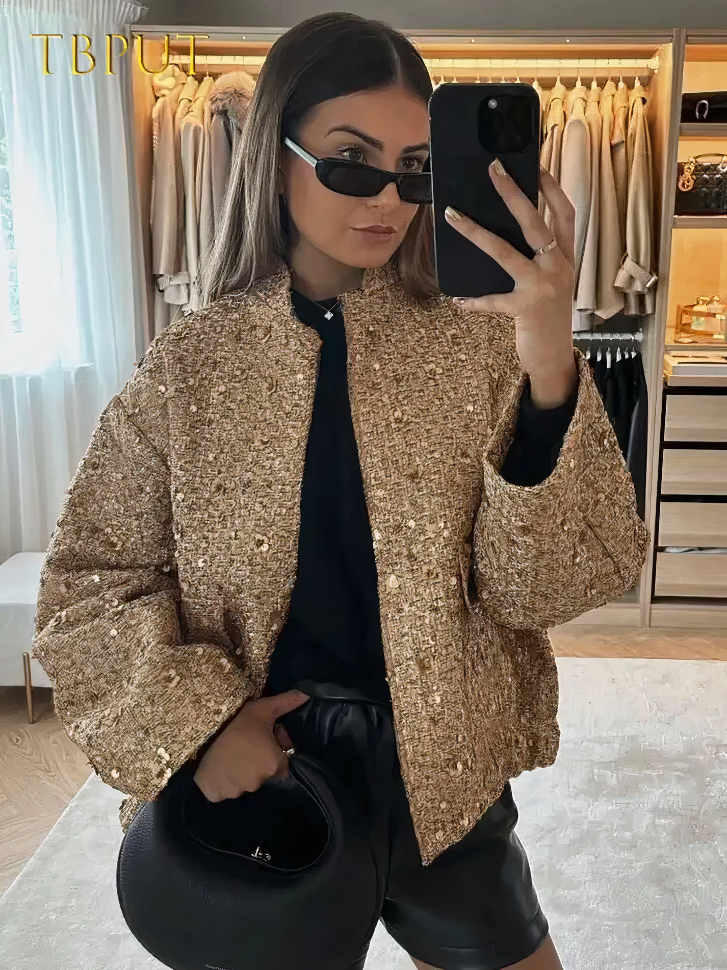 R&B | Goldene Paillettenjacke