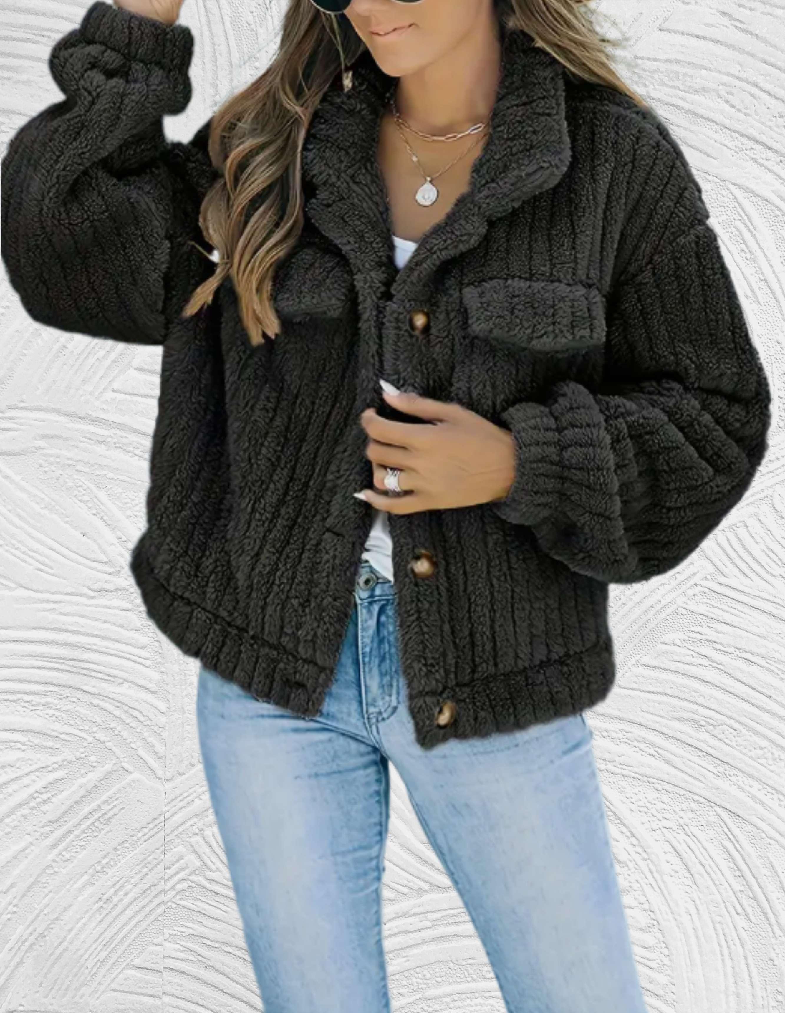 R&B | Damen Wolljacke Stilvolle Winter/herbst