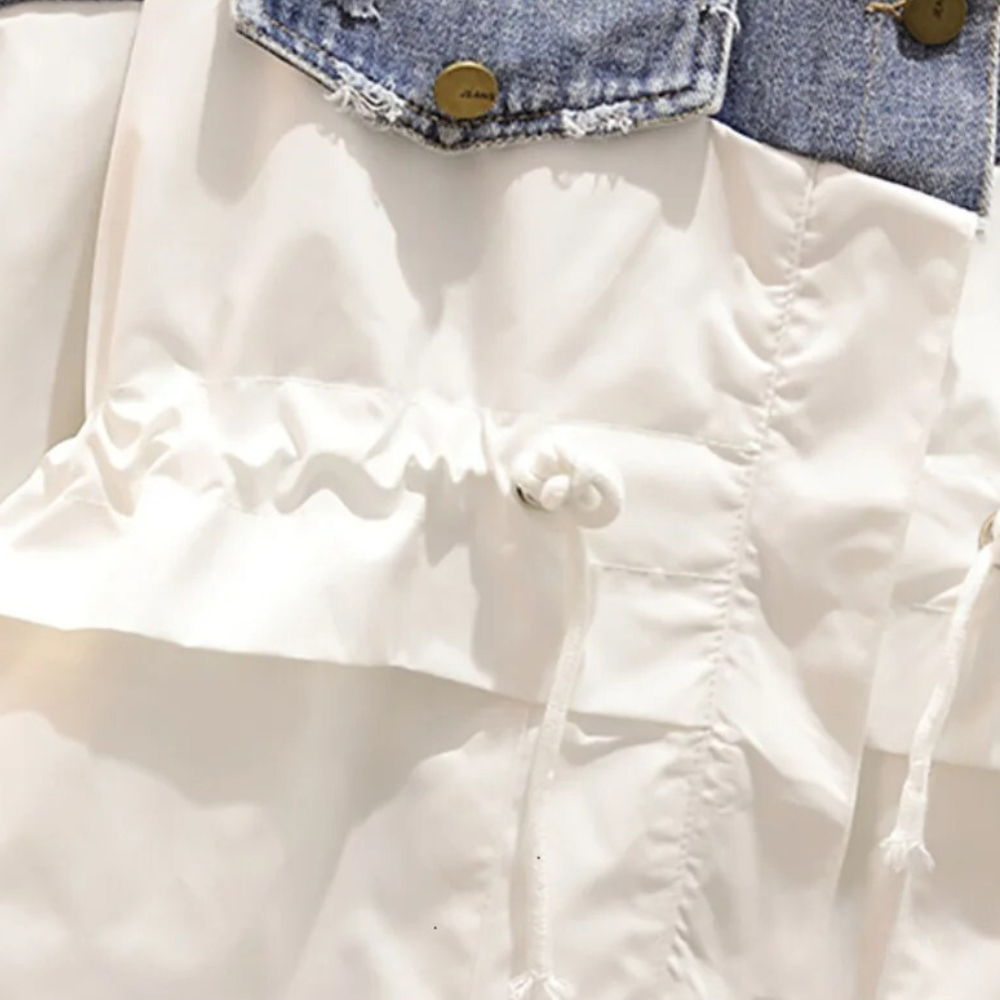 R&B | Moderne Denimjacke mit Kordel für Damen Perfekt für den Herbst