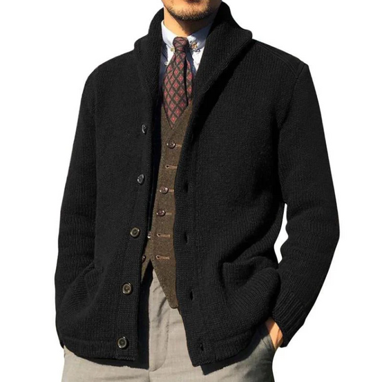 R&B | Klassisches gestricktes Herrenjackett mit Knöpfen