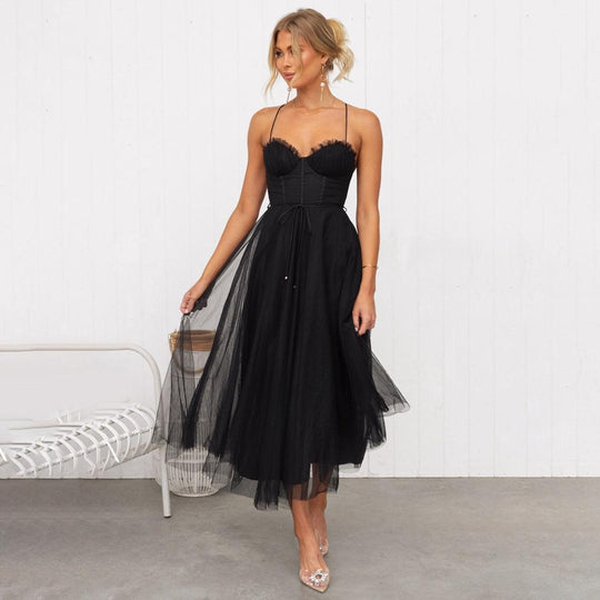 R&B | Midi Kleid für Frauen Elegante Partykleidung