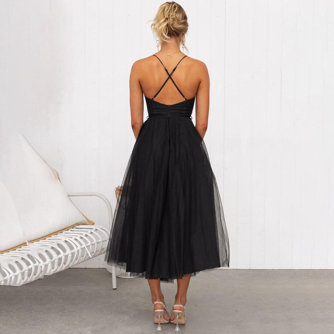 R&B | Midi Kleid für Frauen Elegante Partykleidung