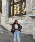 R&B | Lederjacke Retro Hochwertiges Leder Perfekt für Jeden Anlass