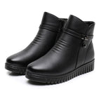 R&B | Damen Wasserdichte Warme Lederstiefel