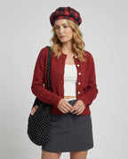 Zarter Damen Strick-Cardigan Kurz Herbst Jacke Hellblau Elegant Bequem