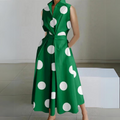 R&B | Ärmelloses Polka-Dot Midi-Kleid