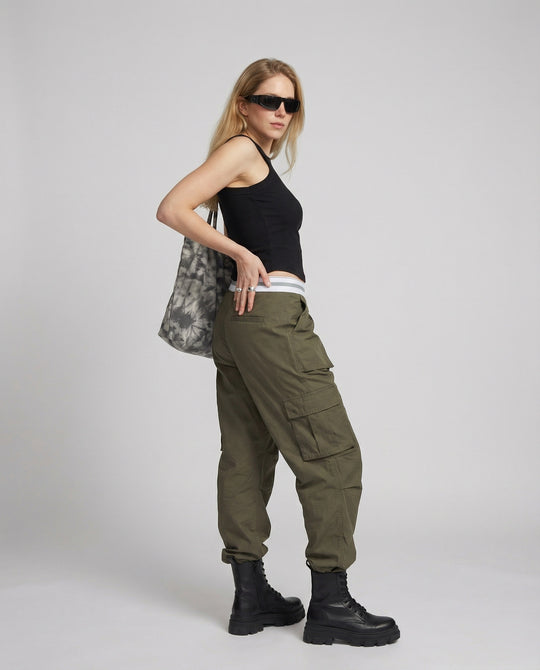 Damen Tanktop Figurbetont Kontrast-Design Breite Träger