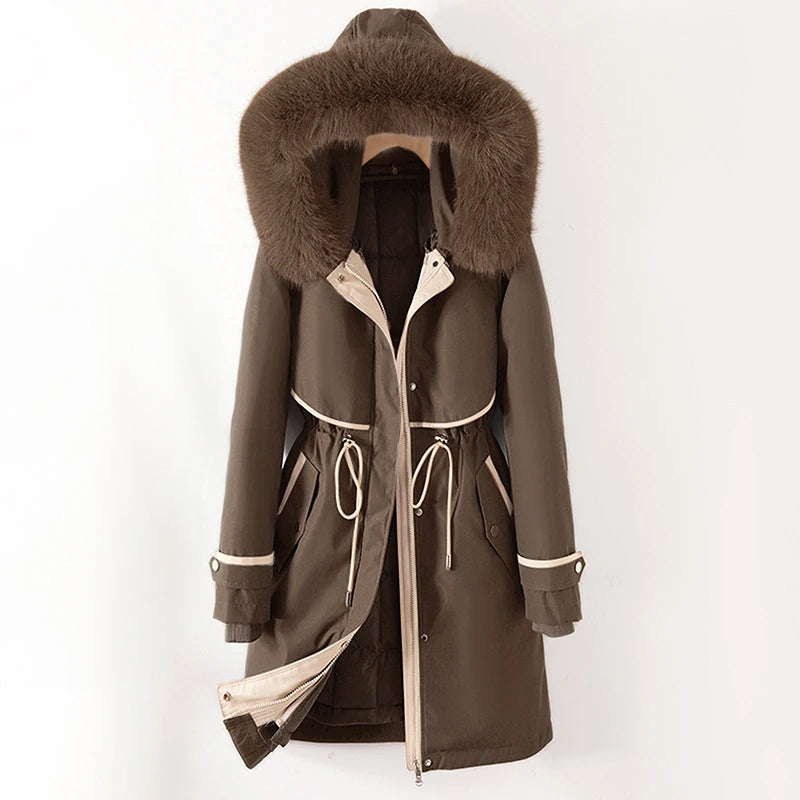 R&B | Damen Winter Steppjacke mit Kapuze
