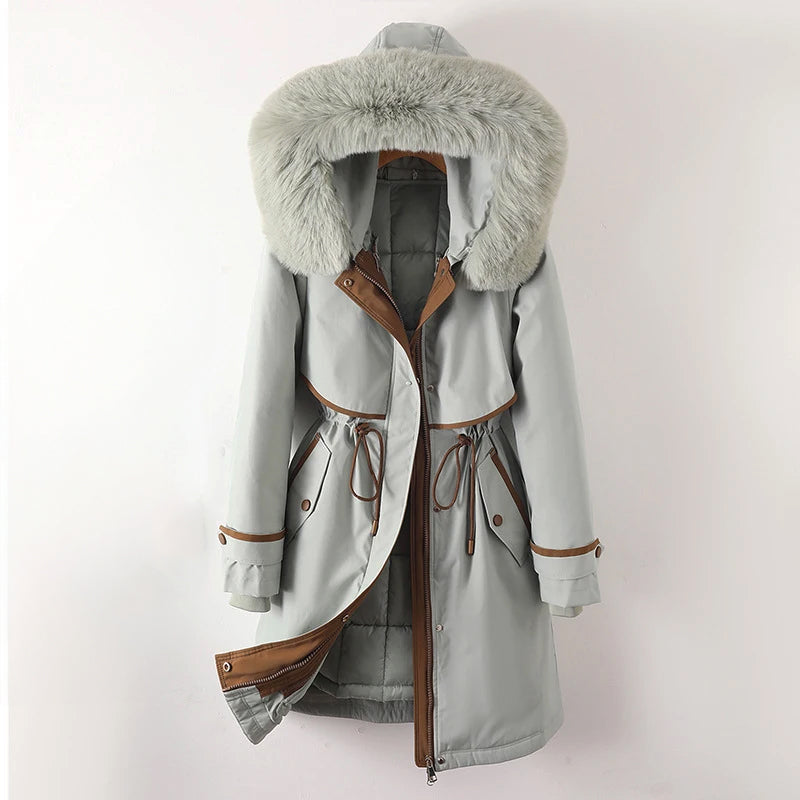 R&B | Damen Winter Steppjacke mit Kapuze