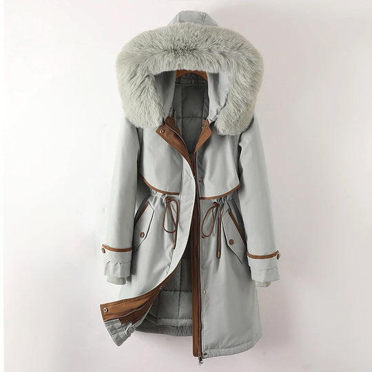 R&B | Damen Winter Steppjacke mit Kapuze
