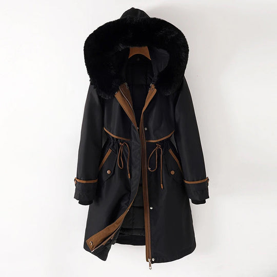 R&B | Damen Winter Steppjacke mit Kapuze