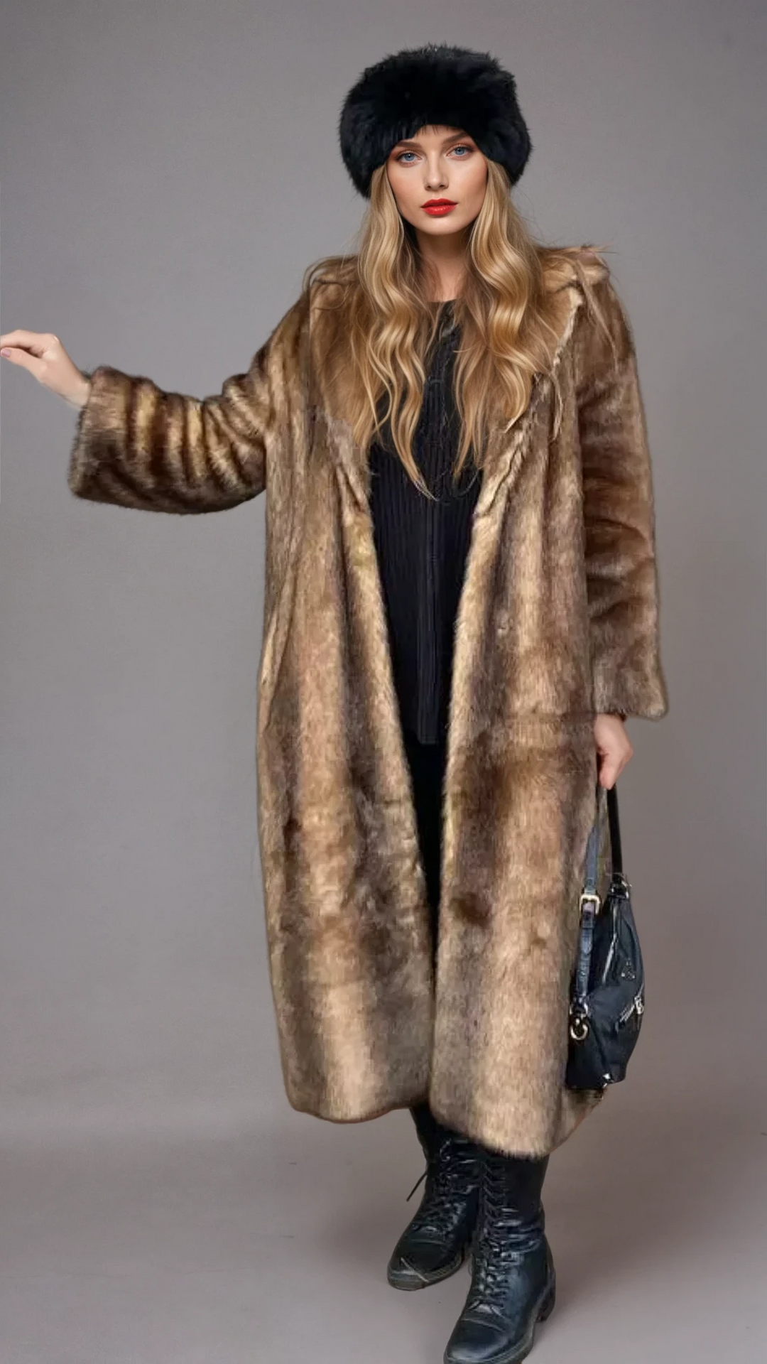 R&B | Flauschige Kunstfell Jacke Damen