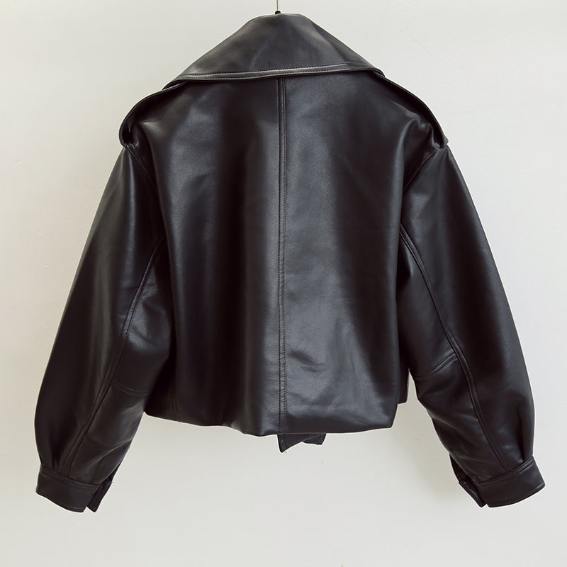 R&B | Kurzes Damenjackett - Eine Lässige Lederjacke für Damen