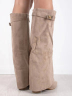 Damen Kniefreie Stiefel mit Luxusakzenten R&B
