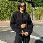 R&B | Damen Bomberjacke mit Reißverschluss und elastischer Passform