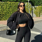 R&B | Damen Bomberjacke mit Reißverschluss und elastischer Passform