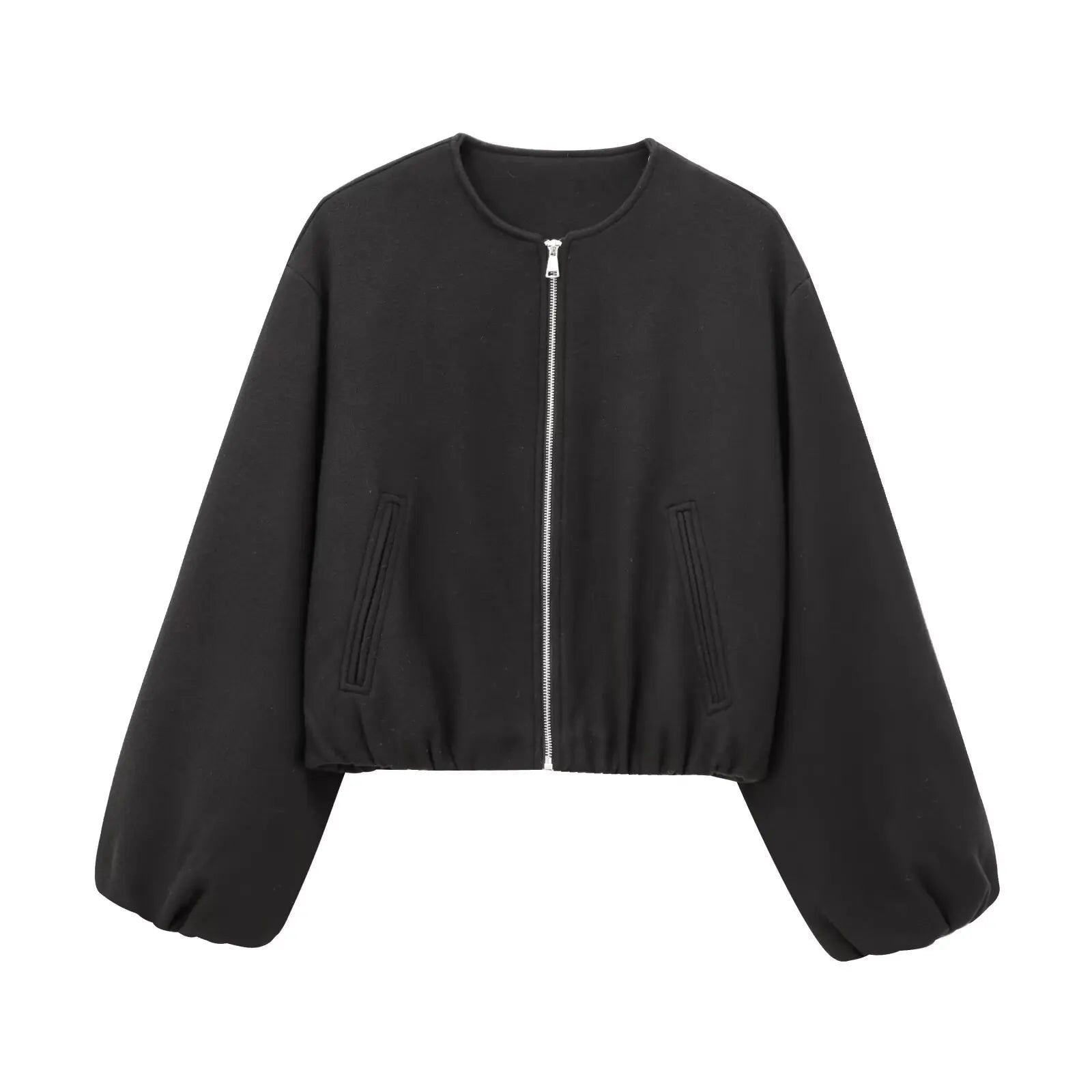 R&B | Damen Bomberjacke mit Reißverschluss und elastischer Passform