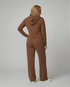 Zweiteiliges Damen Hausanzug Set mit Kapuzenpullover und gerader Hose
