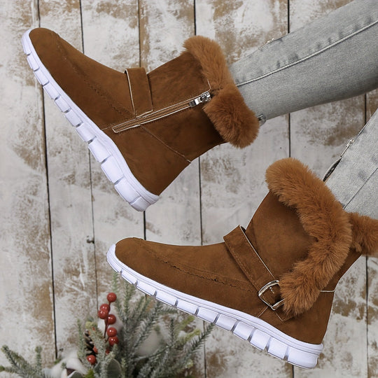 R&B | Schneestiefel mit Schnalle und Seitenreißverschluss