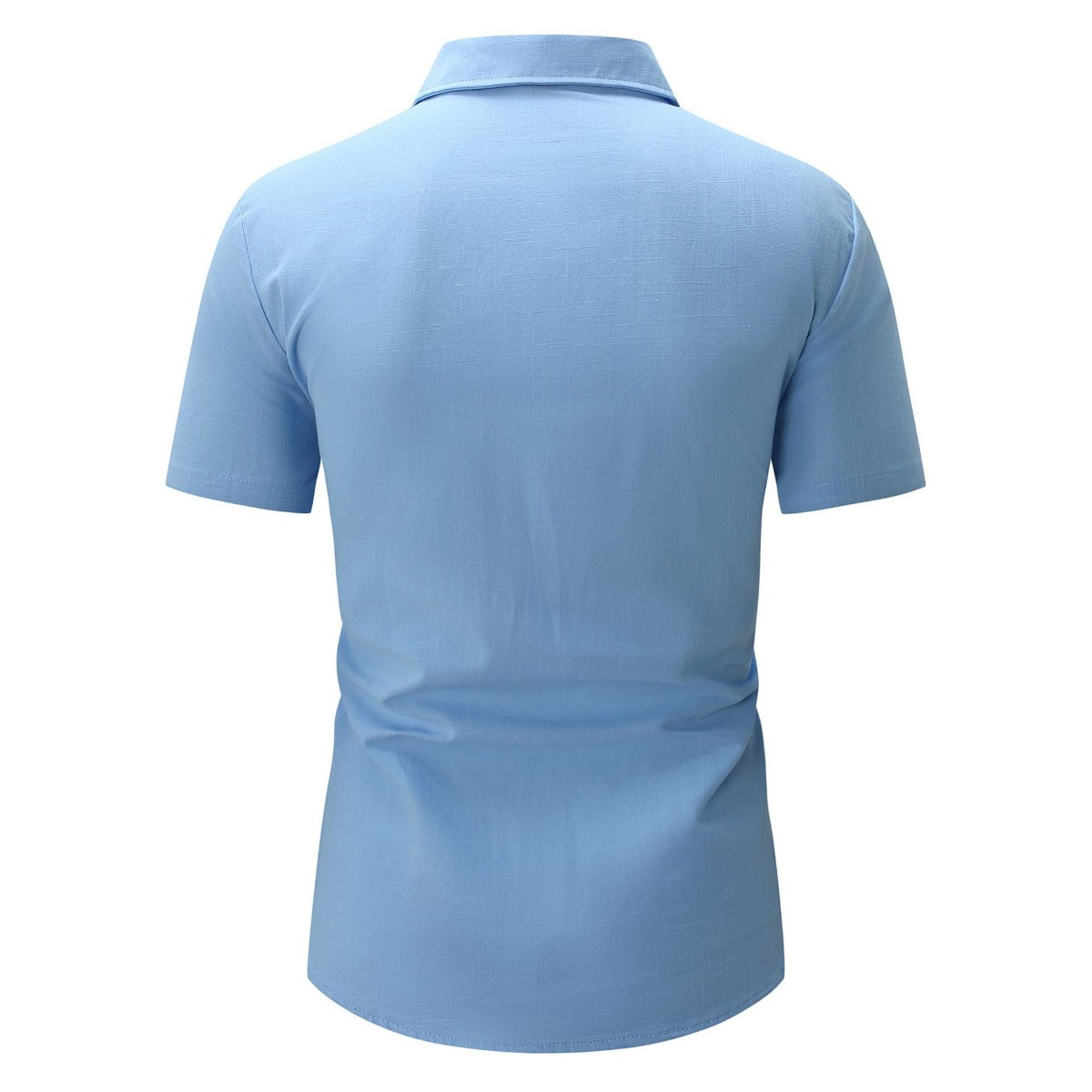R&B | Leinen Revers Tether V-Ausschnitt Kurzarm-Shirt