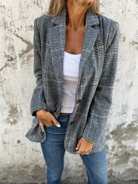R&B | Stilvolle Damen Winter Kariert Blazer