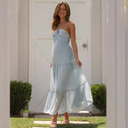 R&B | Kleid mit V-Ausschnitt und nackten Schultern