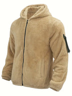 R&B Teddyjacke mit Reißverschluss für Männer