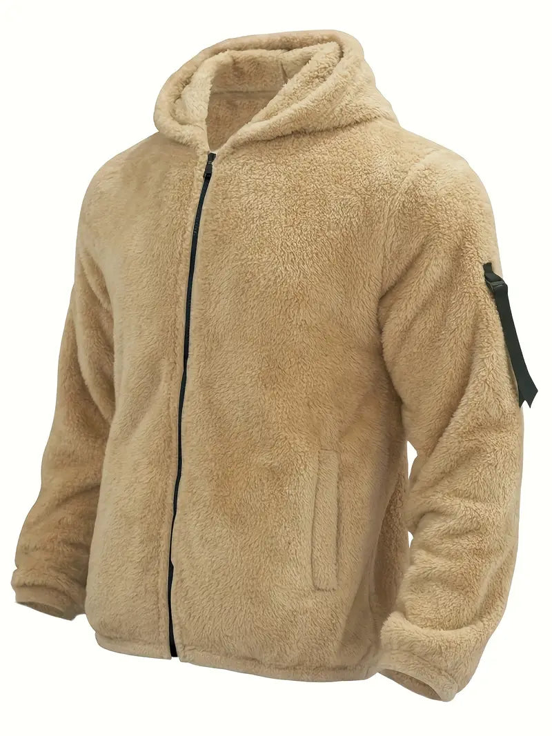 R&B Teddyjacke mit Reißverschluss für Männer