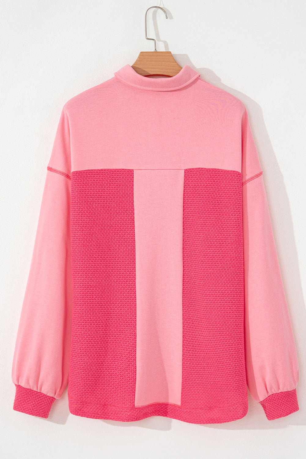 R&B | Zweifarbige Waffelstrickhemdjacke Baumwollmischung LR&Bendiger Komfort