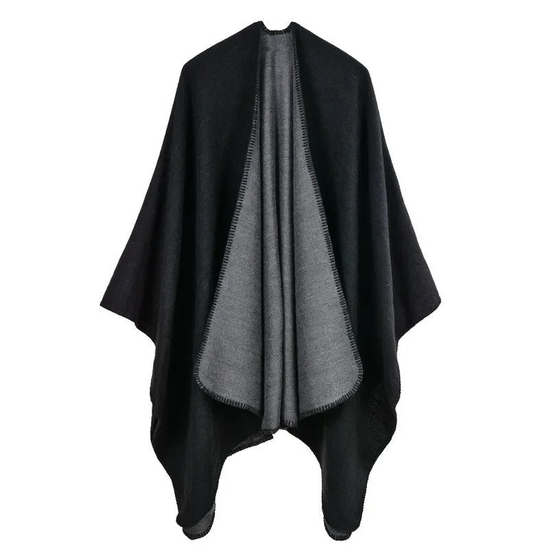 R&B | Warmer Poncho mit Fließendem Schnitt
