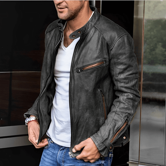 R&B | Stylische Lederjacke für Männer