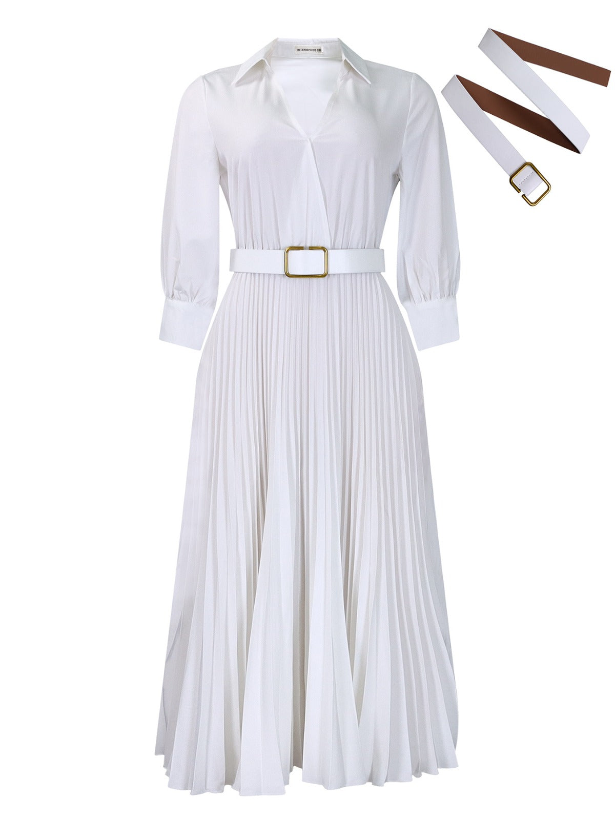 R&B | Women 's solide Farbe große Größe Kleid