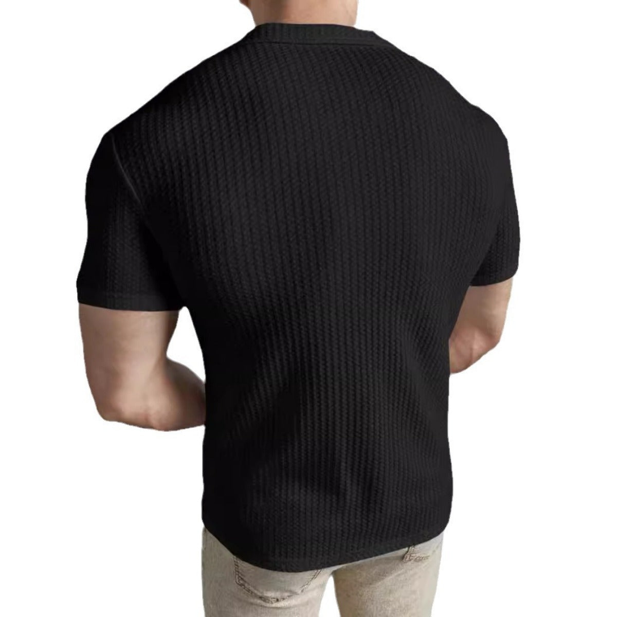 R&B | Herrenmode Casual Waffel T-Shirt