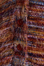 R&B | Vintage-gestreifte V-Ausschnitt-Strickjacke