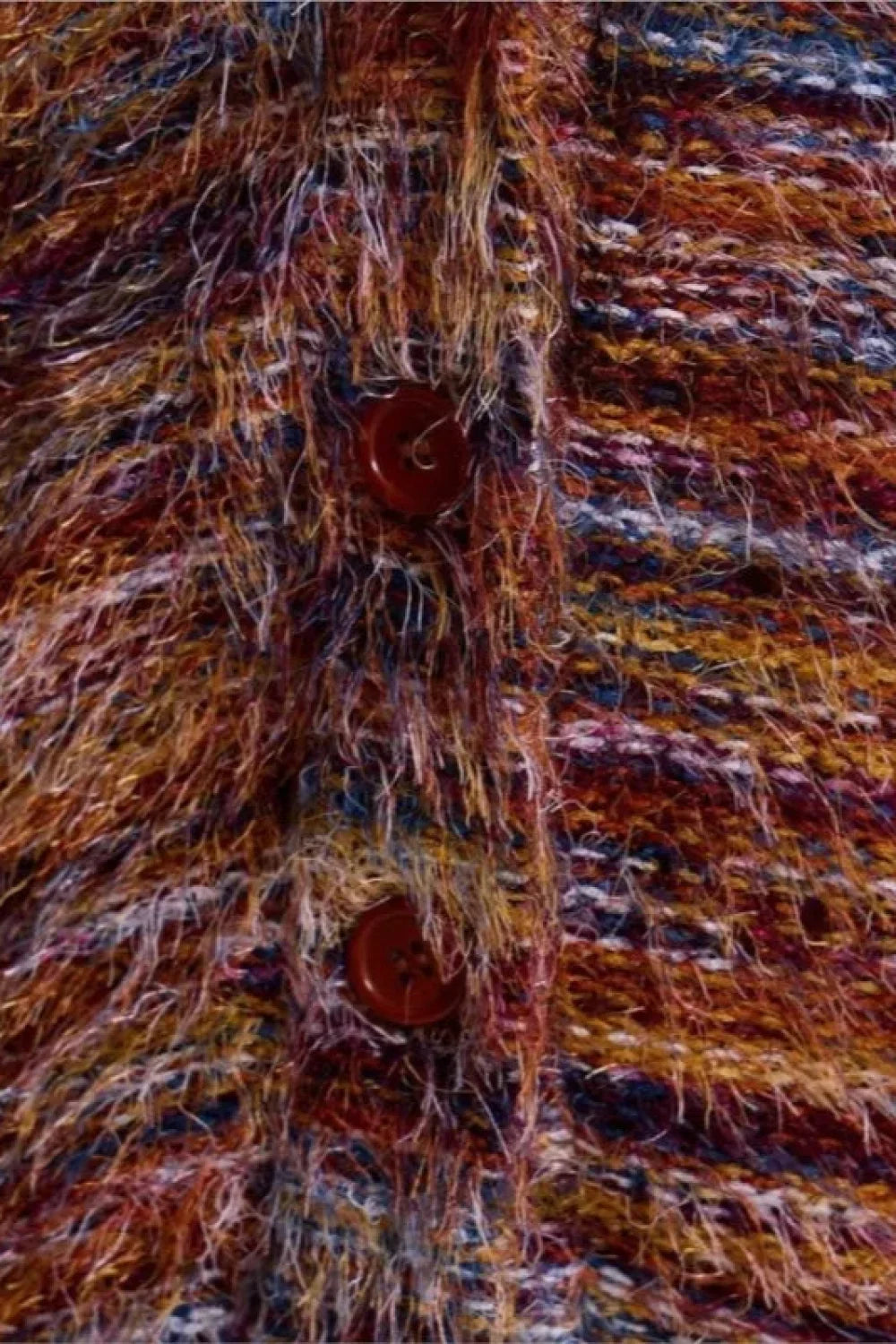 R&B | Vintage-gestreifte V-Ausschnitt-Strickjacke