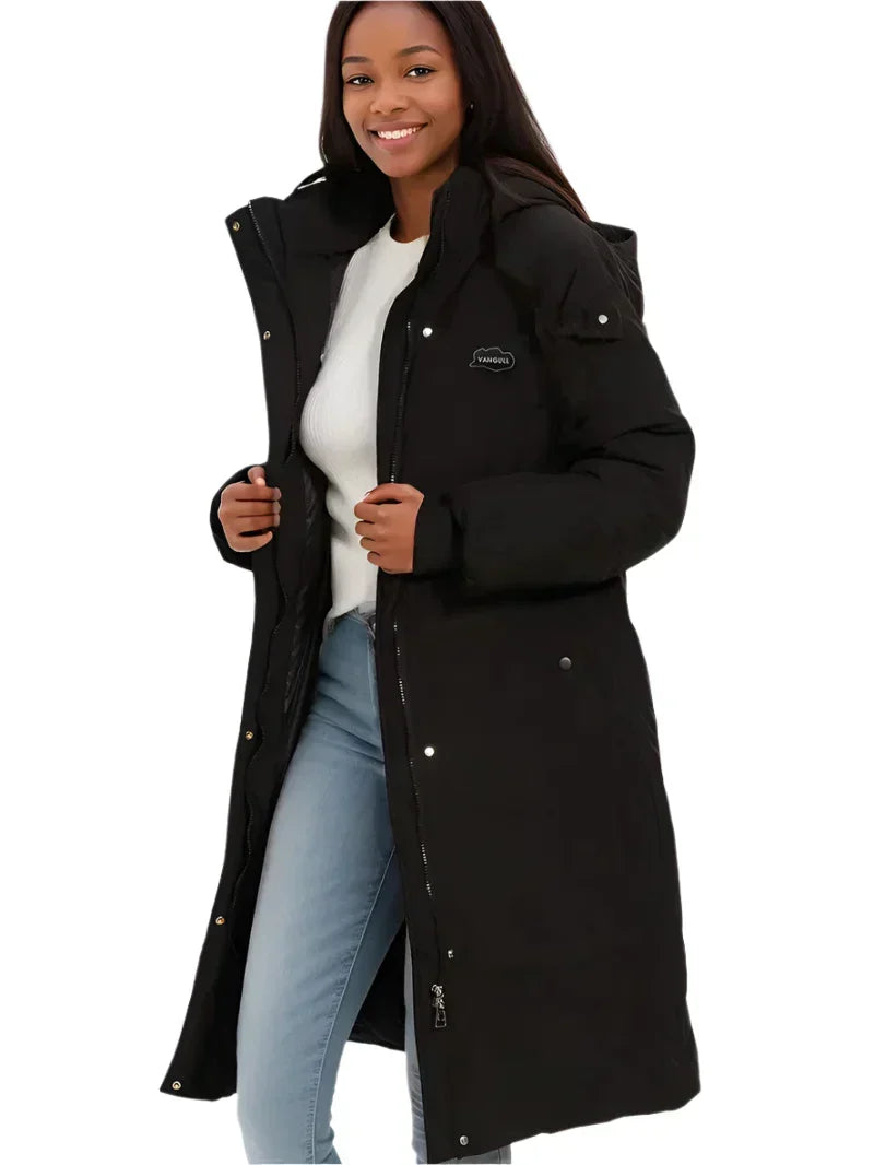R&B | Lang mit Abnehmbarer Kapuze für Damen Ideal für Den Winter