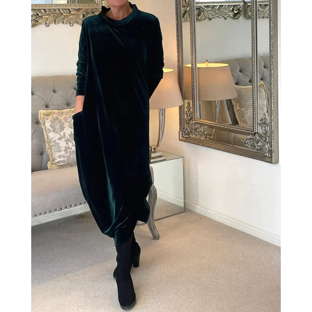Rachel | Langes Kleid aus Samt