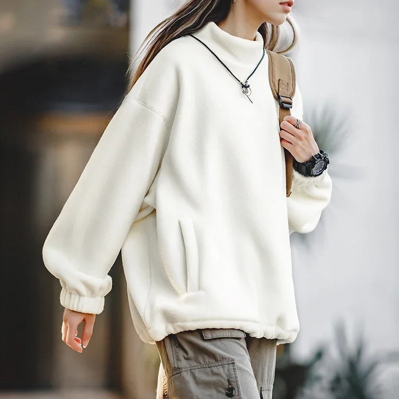 R&B | Oversize-Pullover mit Stehkragen